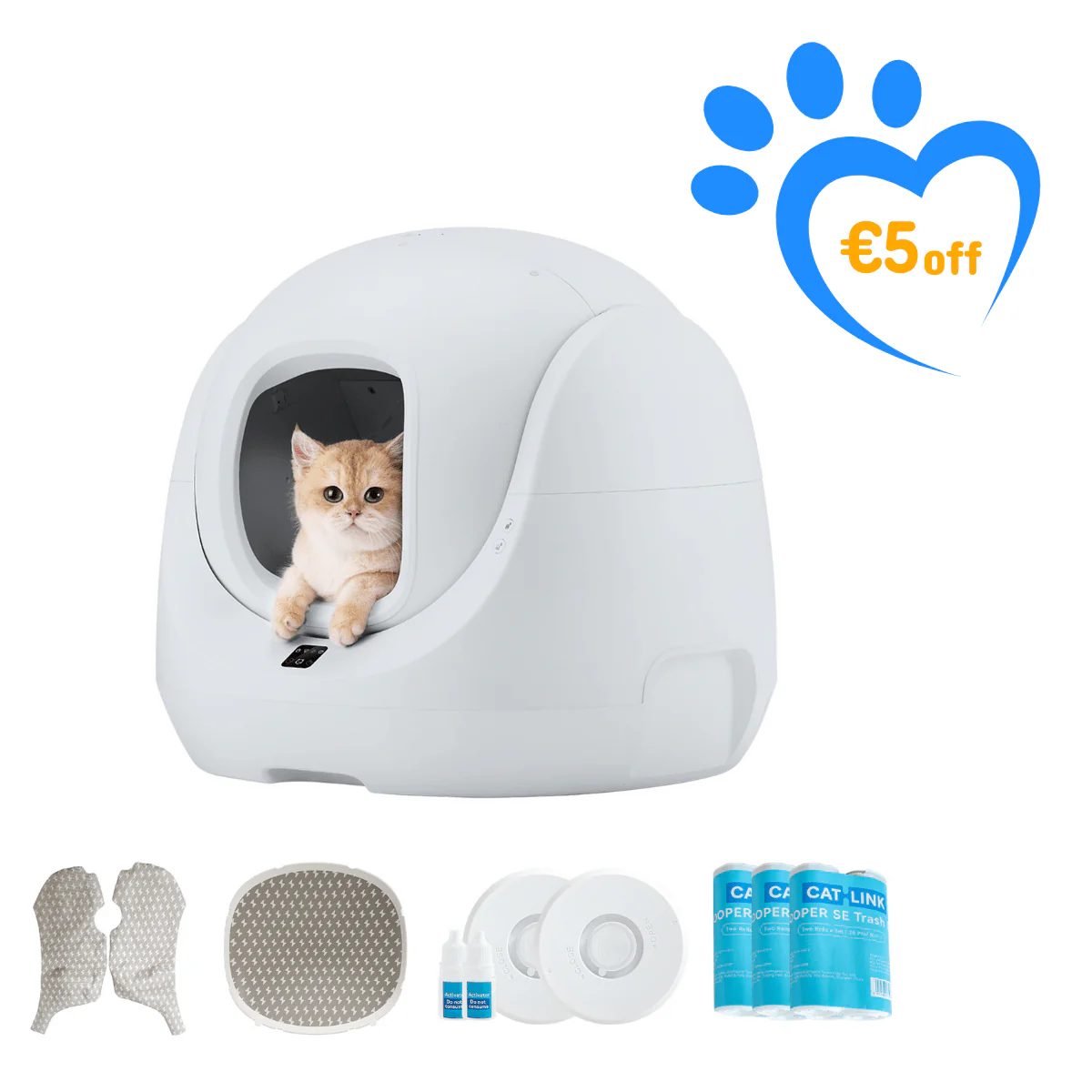 Catlink Baymax Lite (Gray) Self-Cleaning Litter Box - Image 32