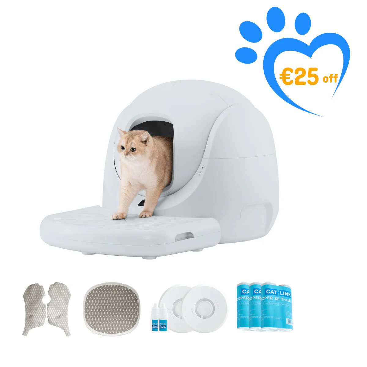 Catlink Baymax Lite (Gray) Self-Cleaning Litter Box - Image 36
