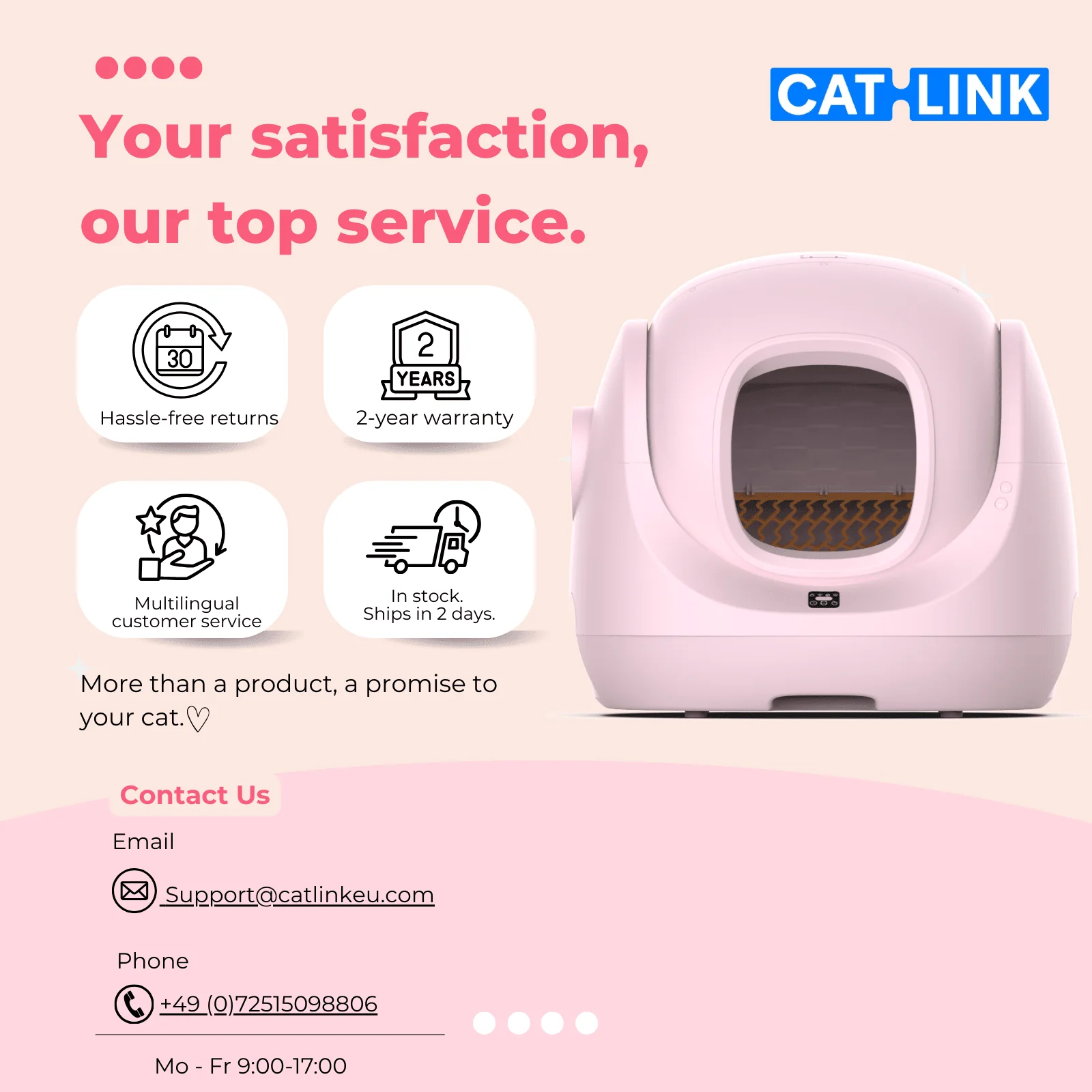 CATLINK Baymax Sakura – Self-Cleaning Litter Box - Image 13
