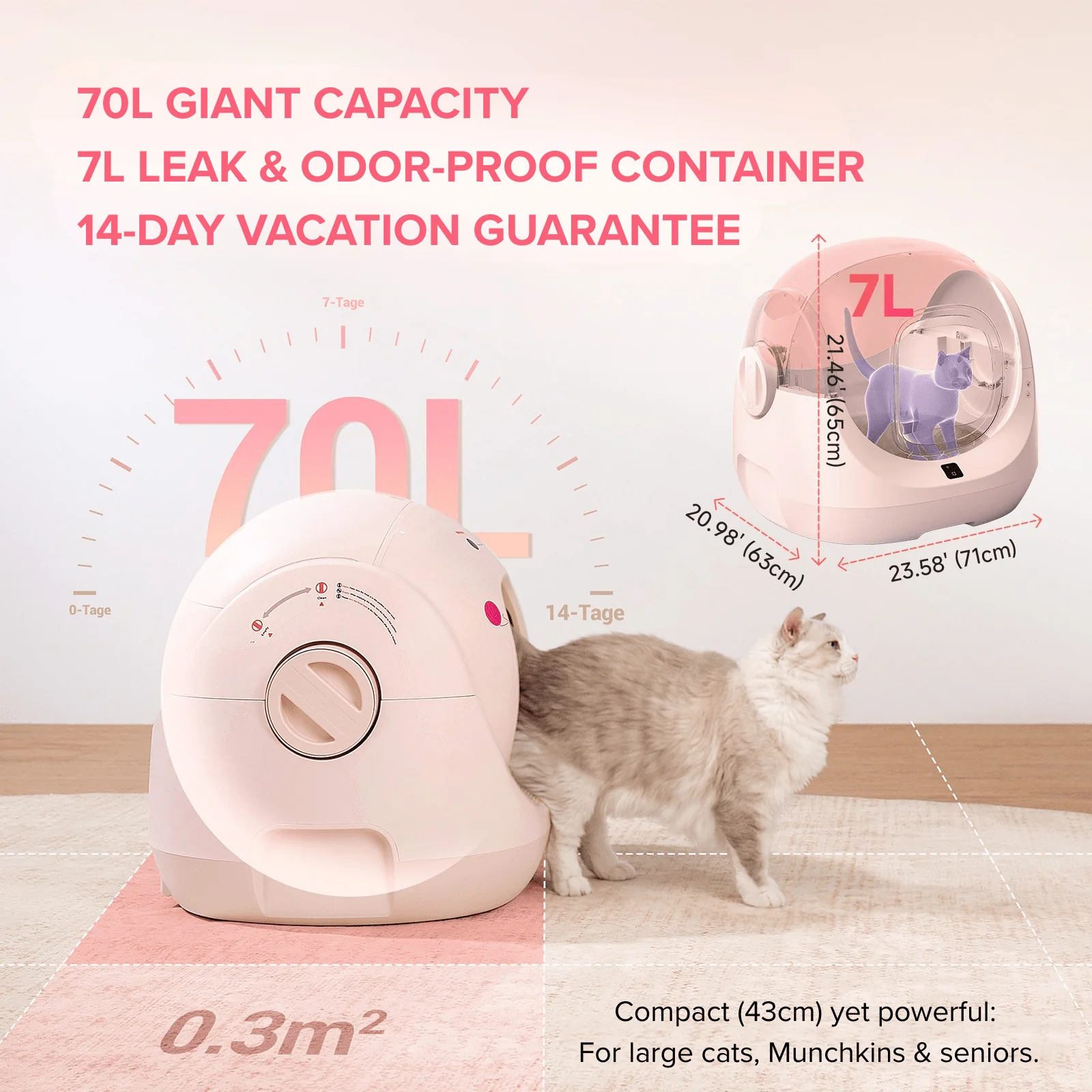 CATLINK Baymax Sakura – Self-Cleaning Litter Box - Image 4