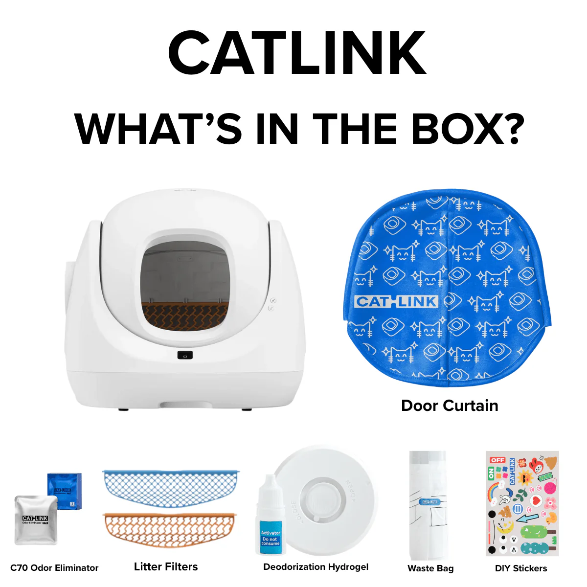 Catlink Baymax (White/ Pink) Self-Cleaning Litter Box - Image 4