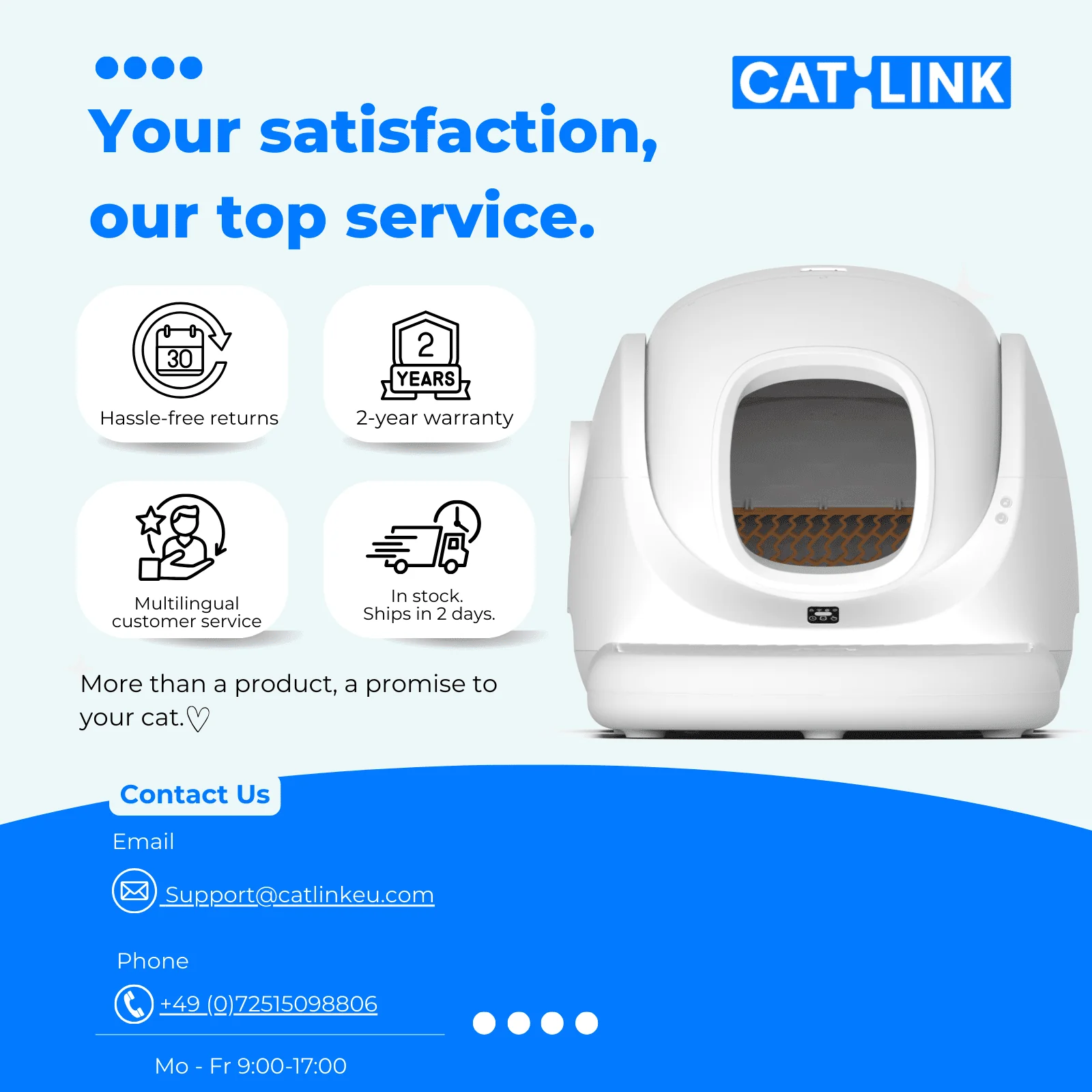 Catlink Baymax (White/ Pink) Self-Cleaning Litter Box - Image 16