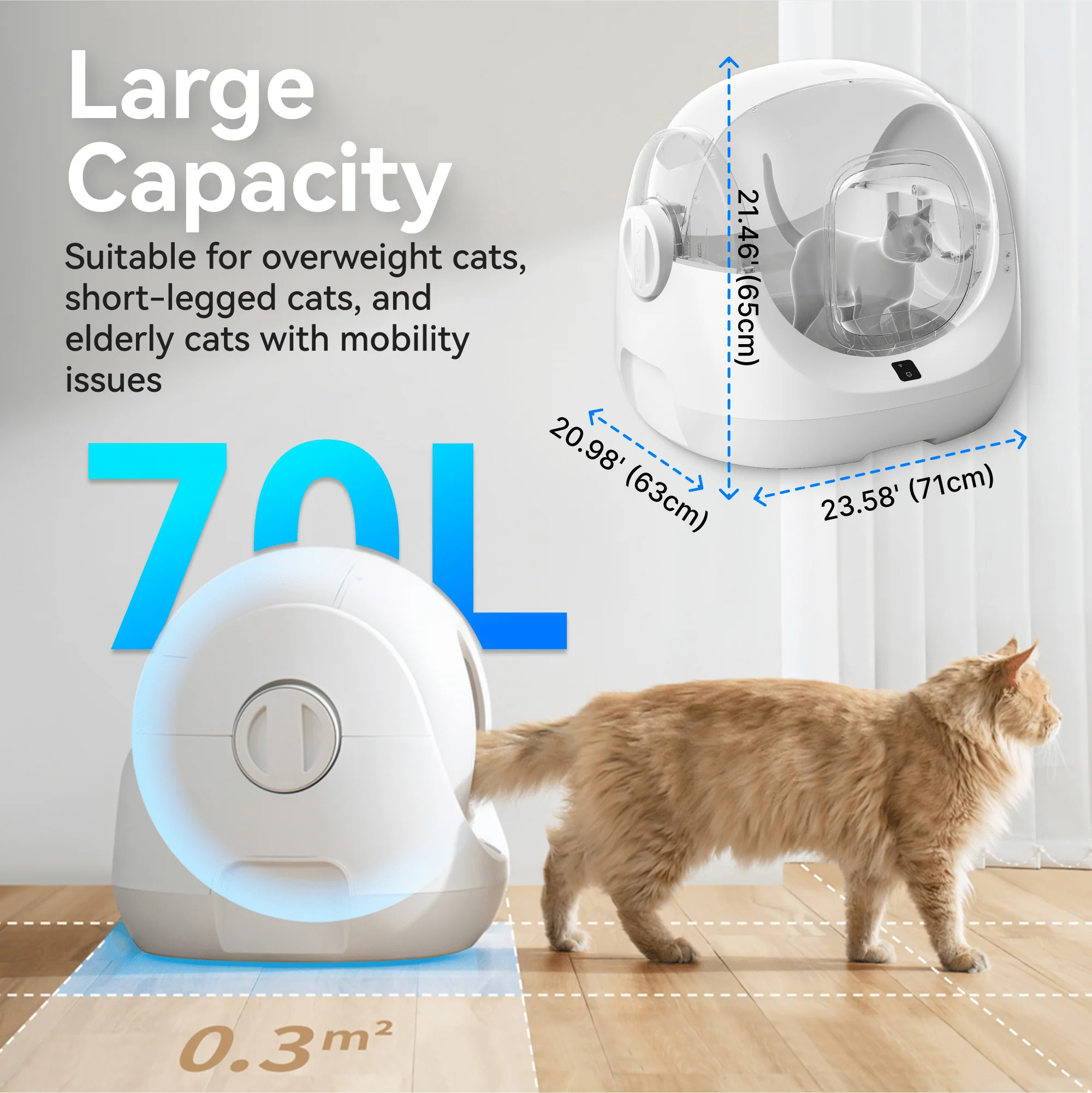 Catlink Baymax (White/ Pink) Self-Cleaning Litter Box - Image 13