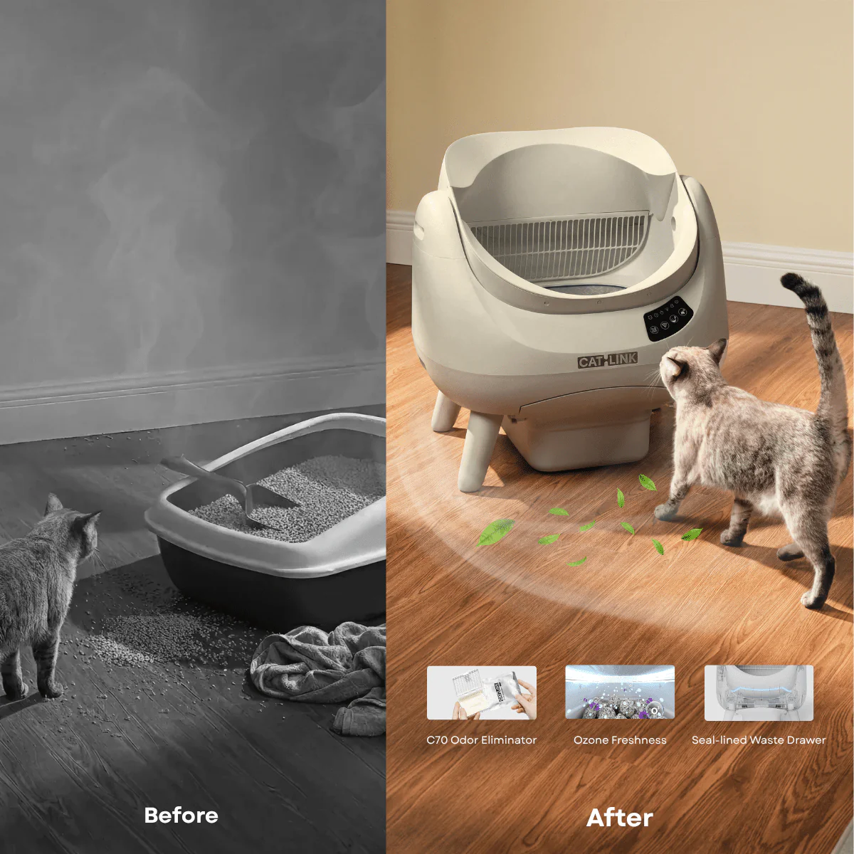 CATLINK Open-X Lite Open Top Self-cleaning Litter Box - Image 21
