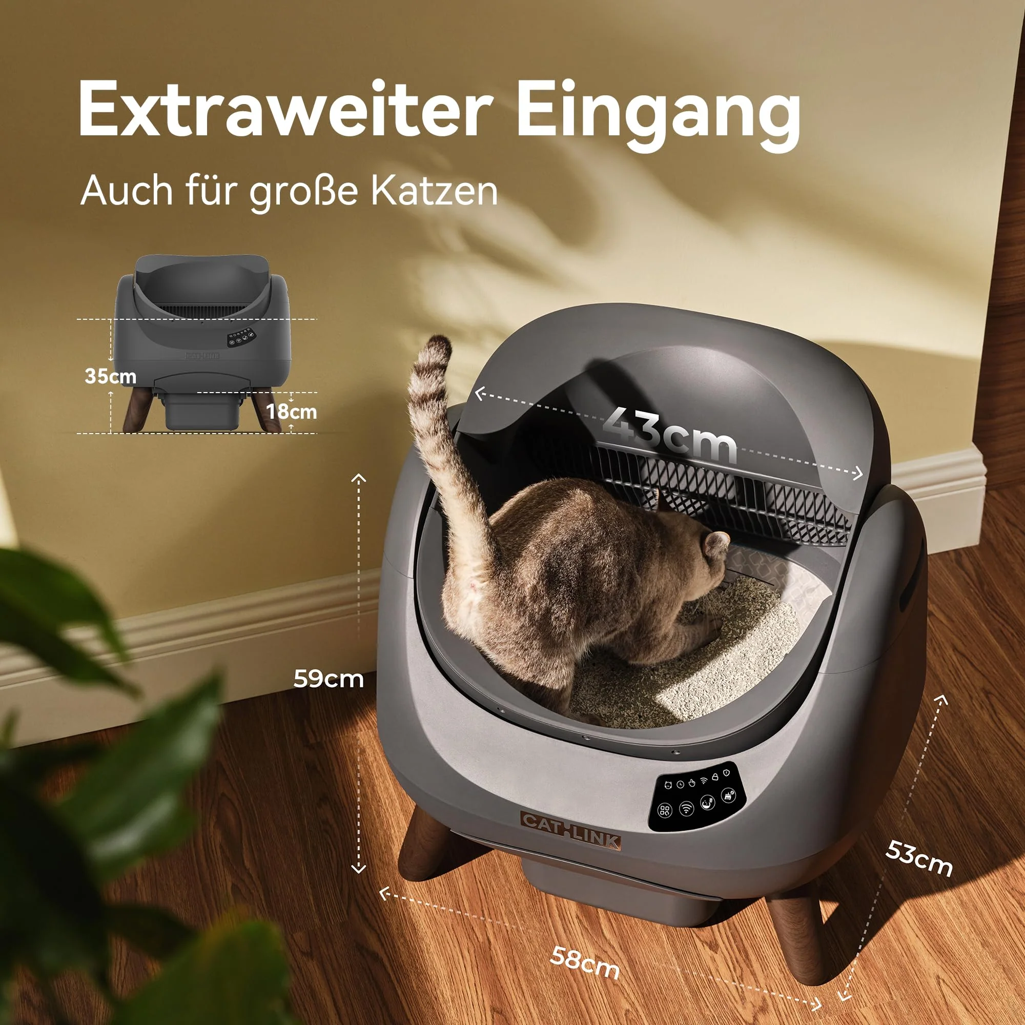 CATLINK Open-X Open Top Self-cleaning Litter Box (For Bundle) - Image 4