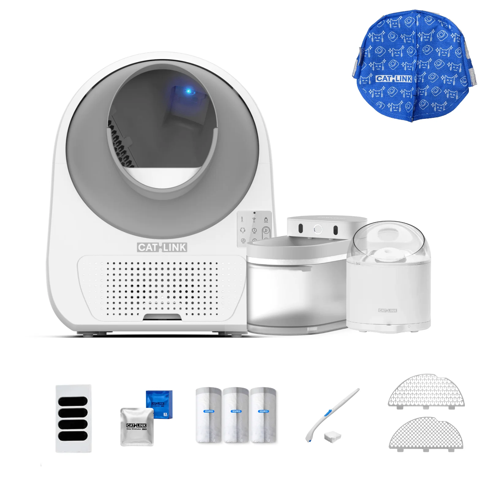 Clean & Feed Bundle - Litter Box, Feeder & Water Fountain Complete Set - Image 105