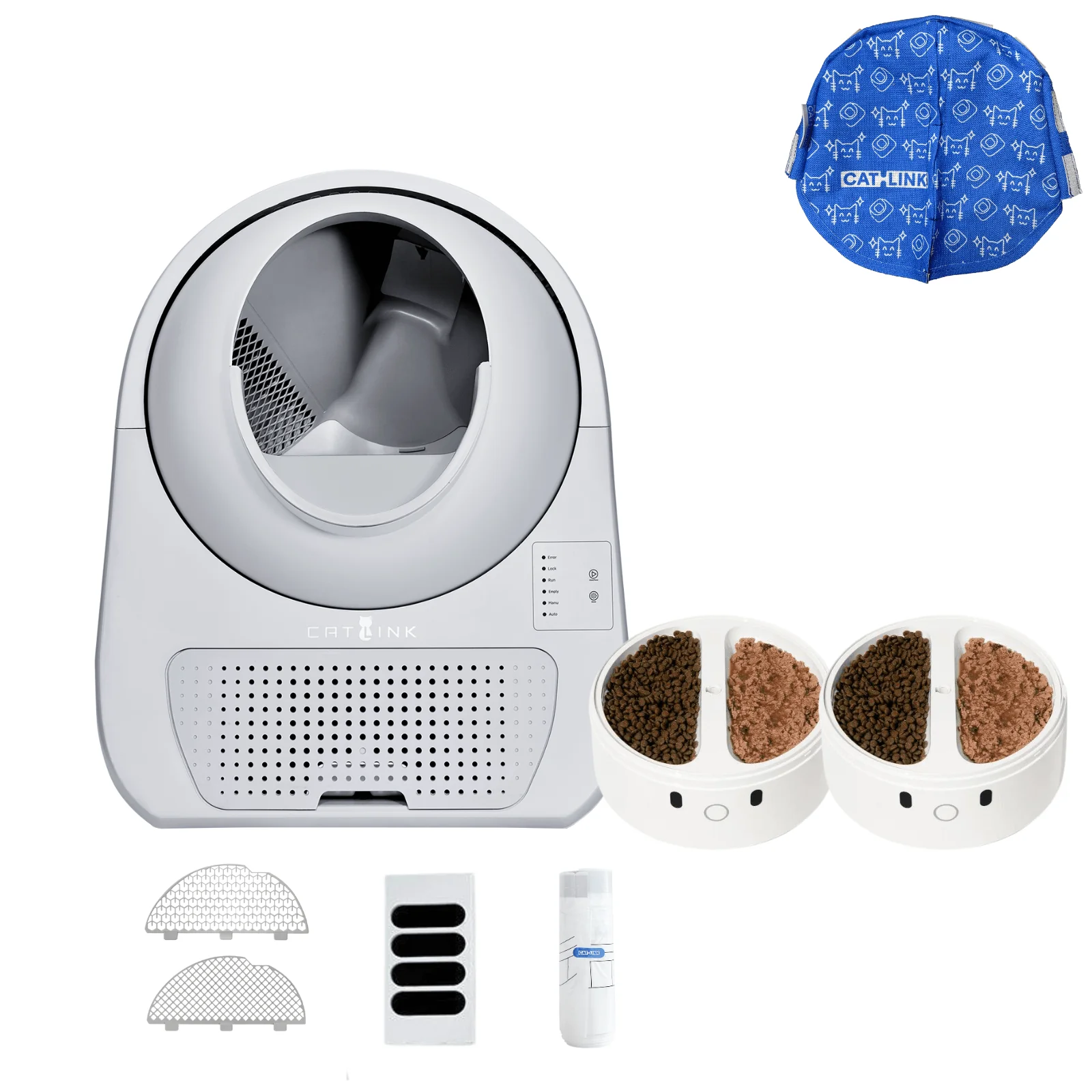 Clean & Feed Bundle - Litter Box, Feeder & Water Fountain Complete Set - Image 114