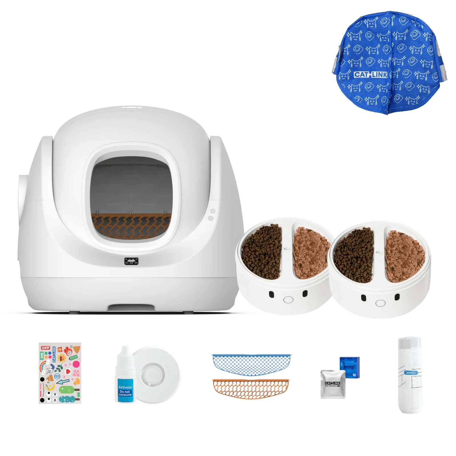 Clean & Feed Bundle - Litter Box, Feeder & Water Fountain Complete Set - Image 119