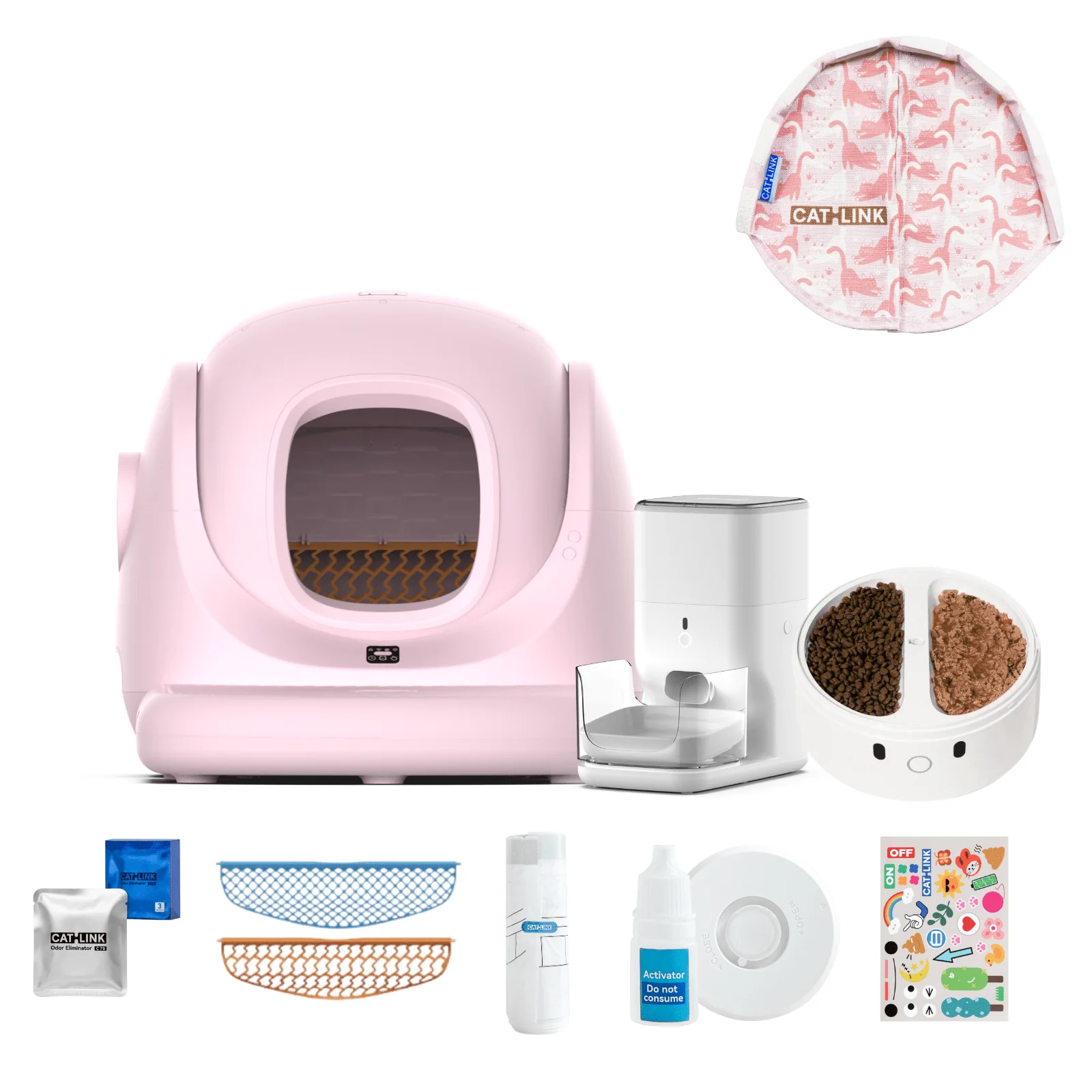 Clean & Feed Bundle - Litter Box, Feeder & Water Fountain Complete Set - Image 125