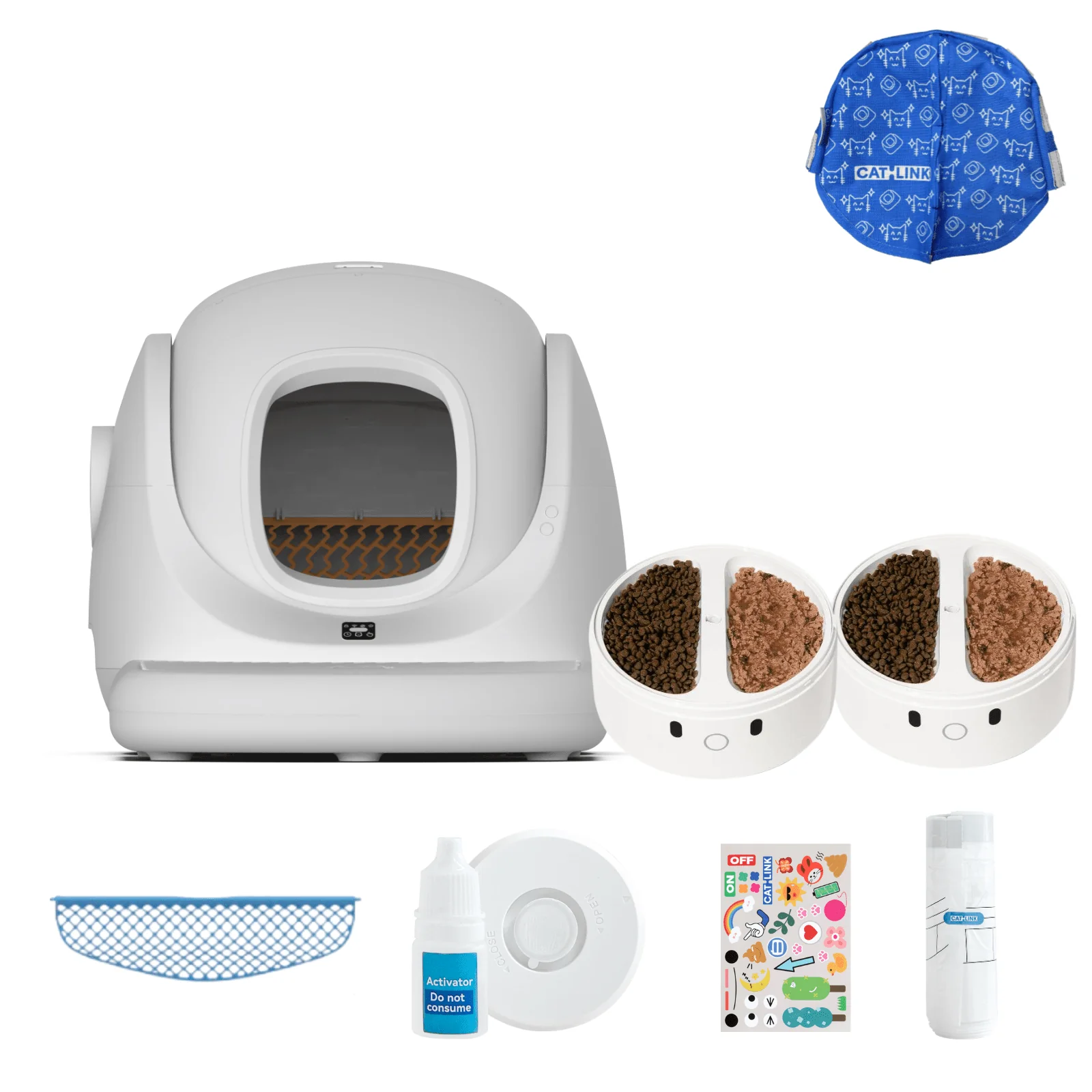 Clean & Feed Bundle - Litter Box, Feeder & Water Fountain Complete Set - Image 130