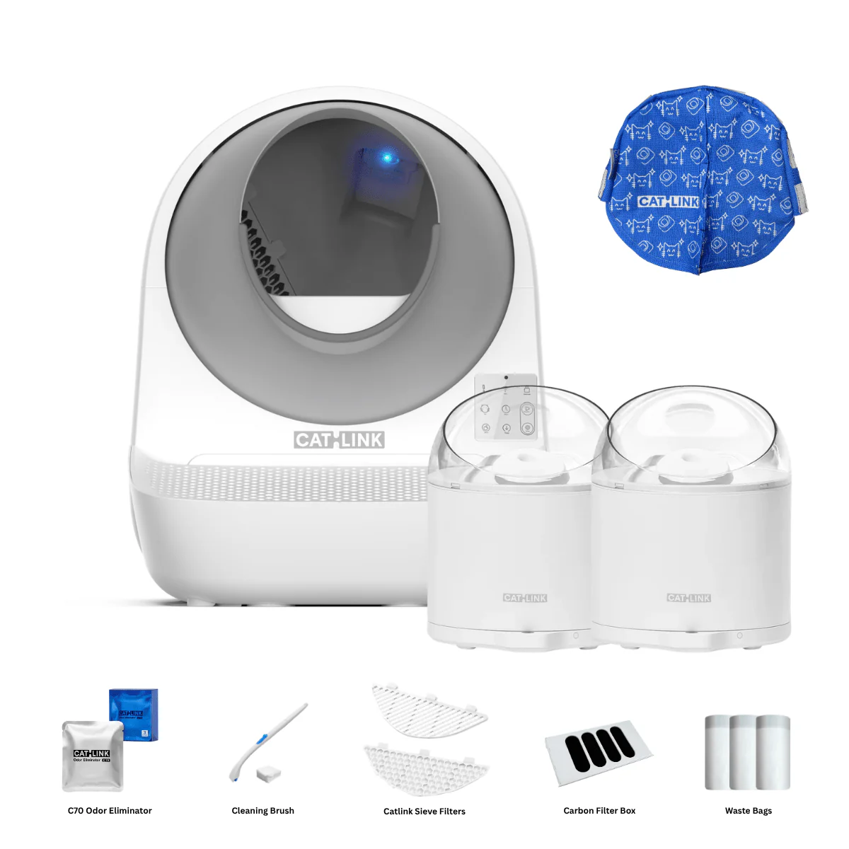 Clean & Feed Bundle - Litter Box, Feeder & Water Fountain Complete Set - Image 137