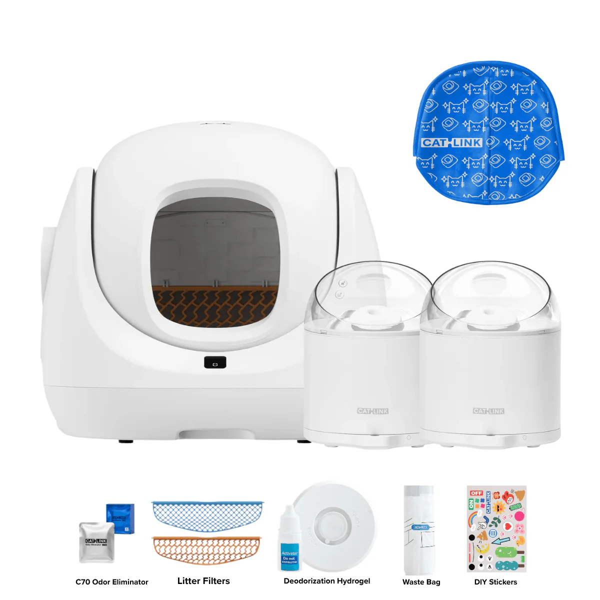 Clean & Feed Bundle - Litter Box, Feeder & Water Fountain Complete Set - Image 140