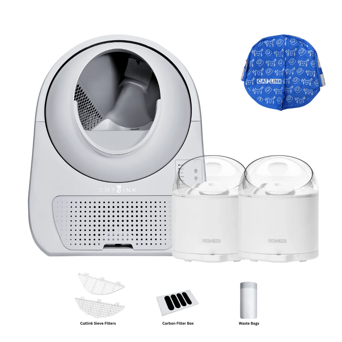 Clean & Feed Bundle - Litter Box, Feeder & Water Fountain Complete Set - Image 143
