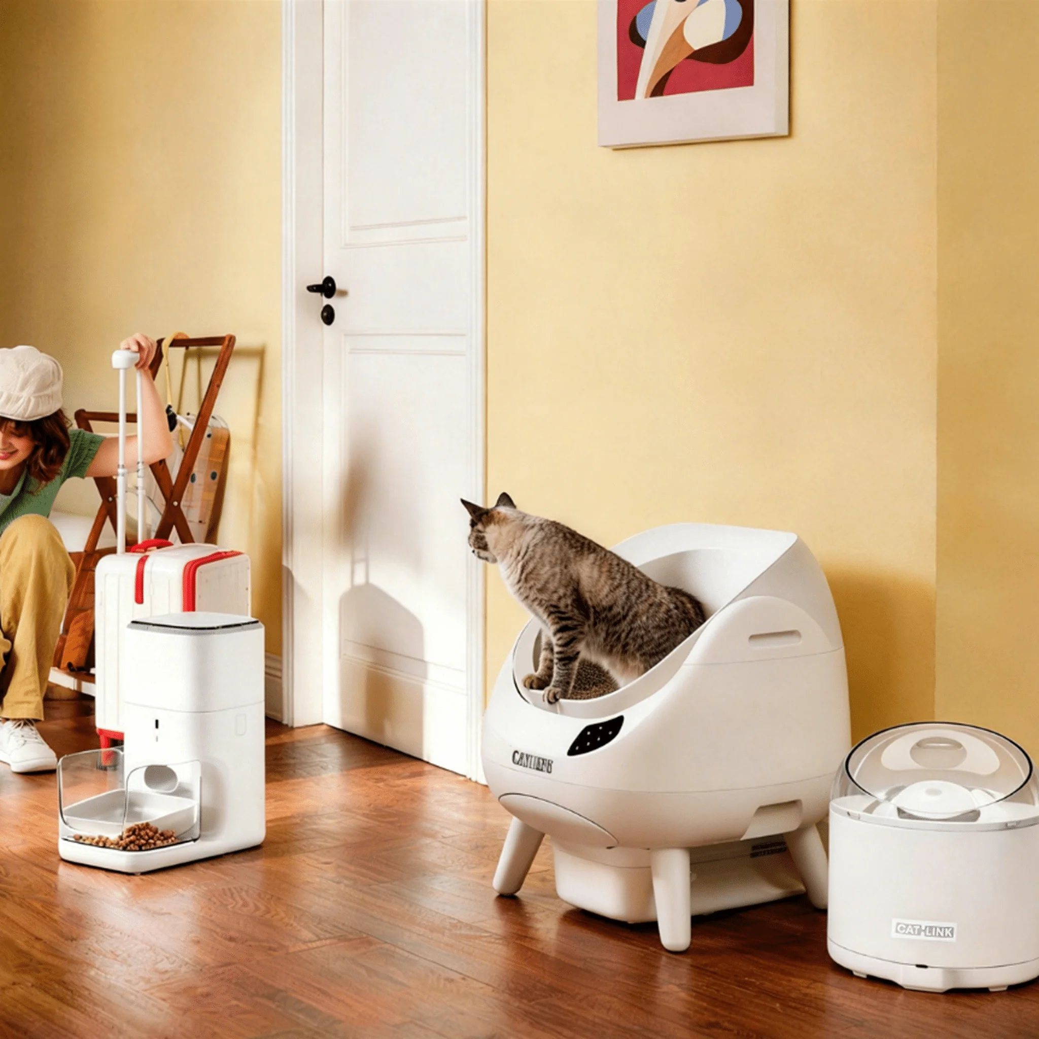 Clean & Feed Bundle - Litter Box, Feeder & Water Fountain Complete Set - Image 25
