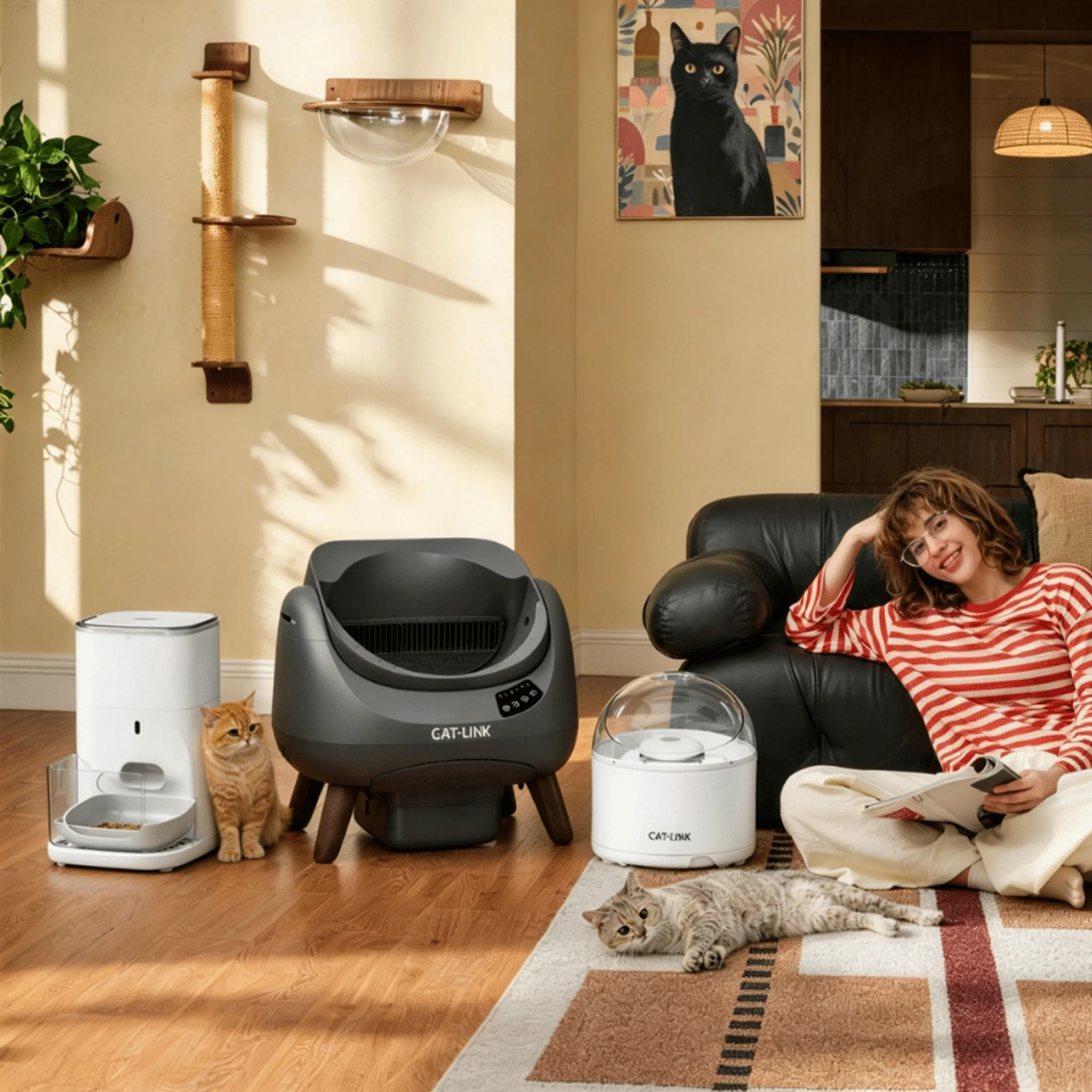 Clean & Feed Bundle - Litter Box, Feeder & Water Fountain Complete Set - Image 26