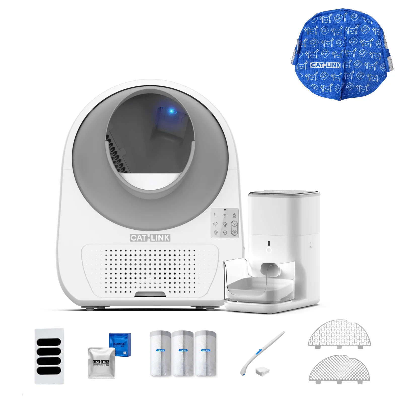 Clean & Feed Bundle - Litter Box, Feeder & Water Fountain Complete Set - Image 3