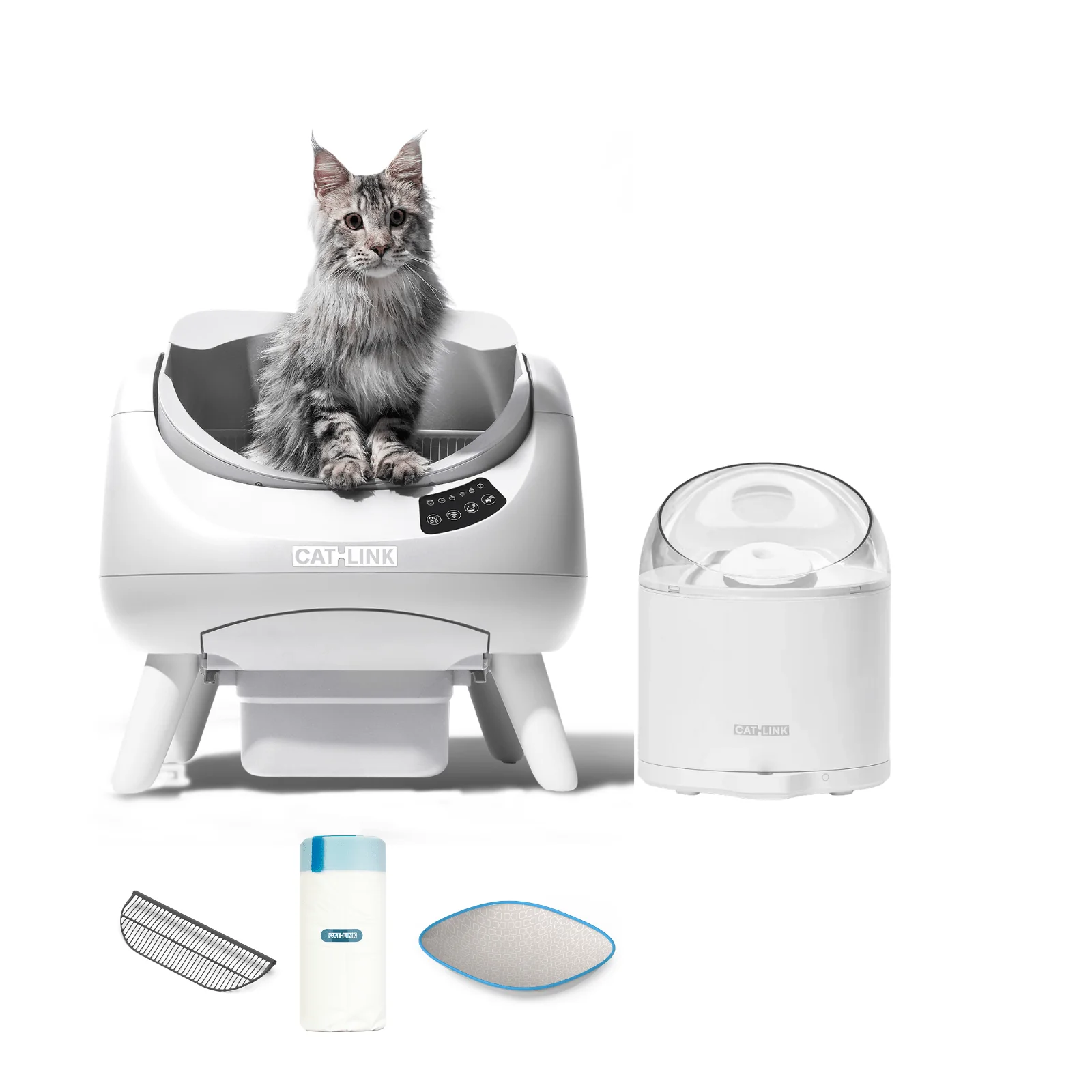 Clean & Feed Bundle - Litter Box, Feeder & Water Fountain Complete Set - Image 40