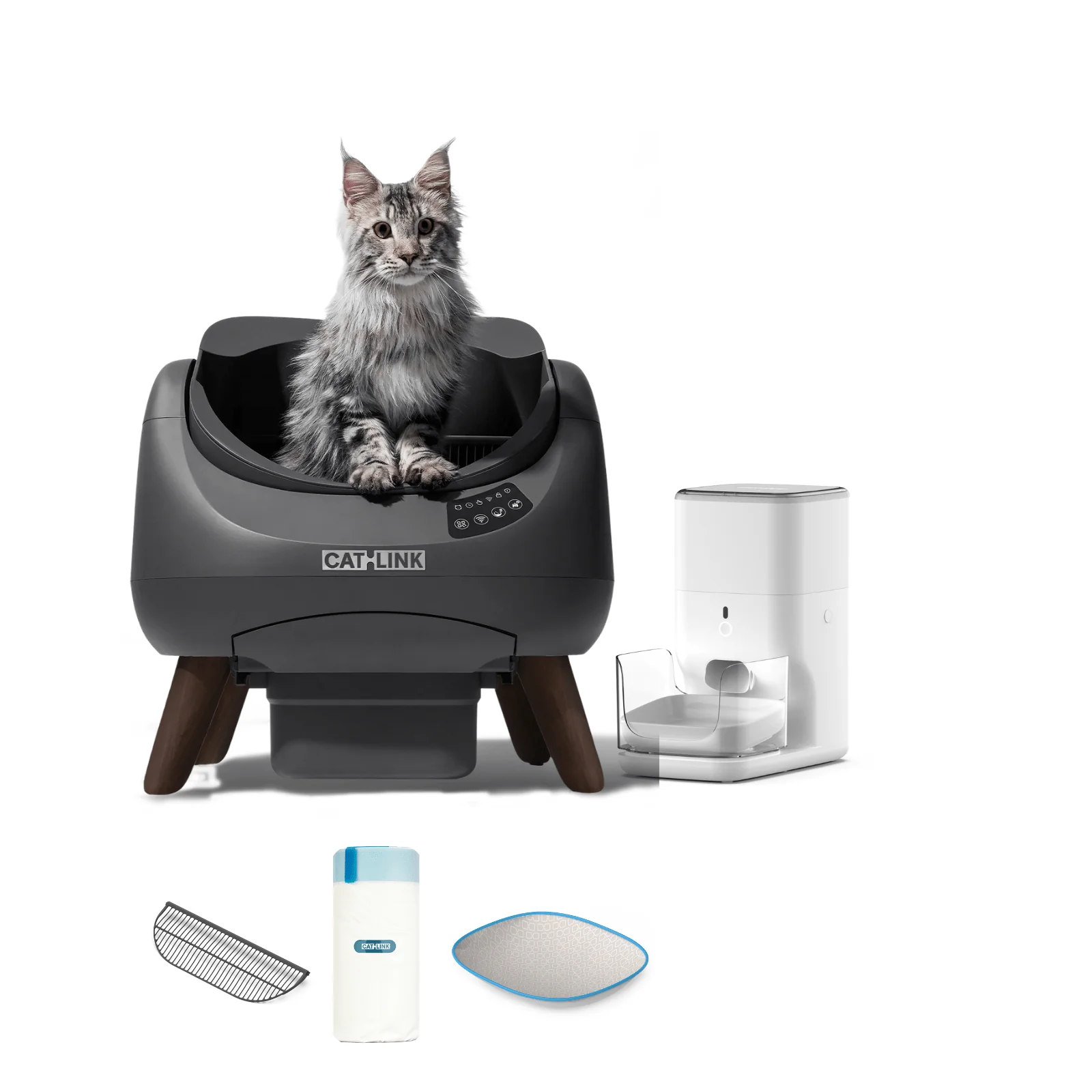 Clean & Feed Bundle - Litter Box, Feeder & Water Fountain Complete Set - Image 42