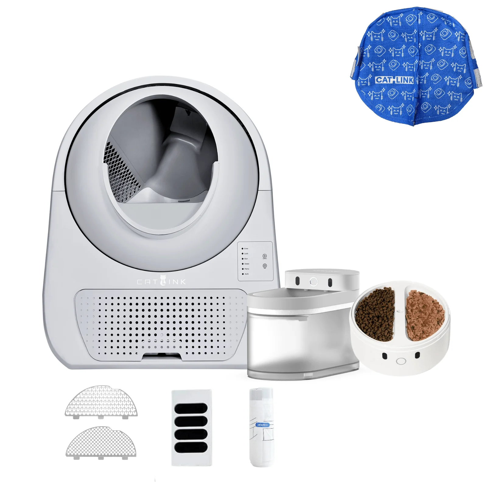 Clean & Feed Bundle - Litter Box, Feeder & Water Fountain Complete Set - Image 58