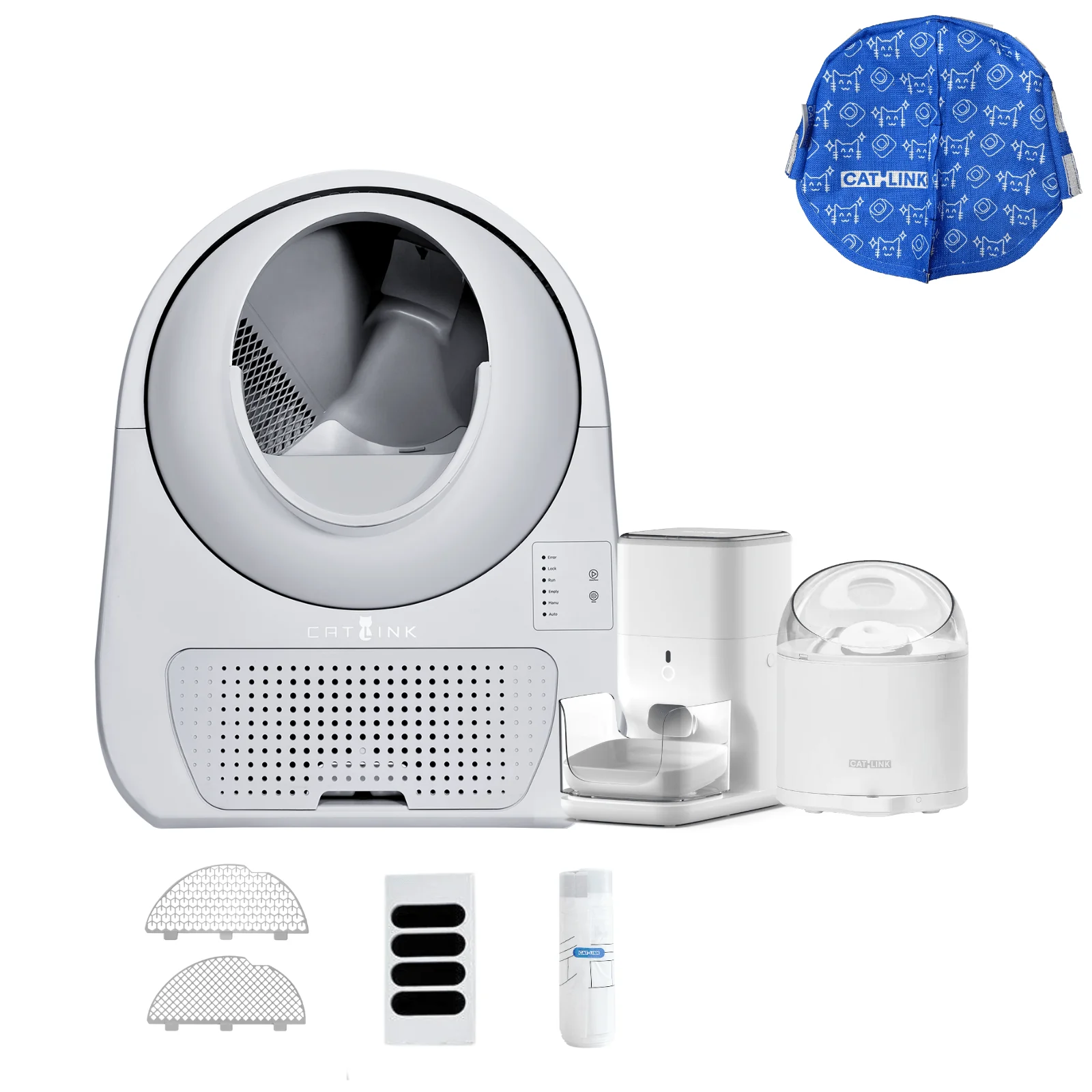 Clean & Feed Bundle - Litter Box, Feeder & Water Fountain Complete Set - Image 59