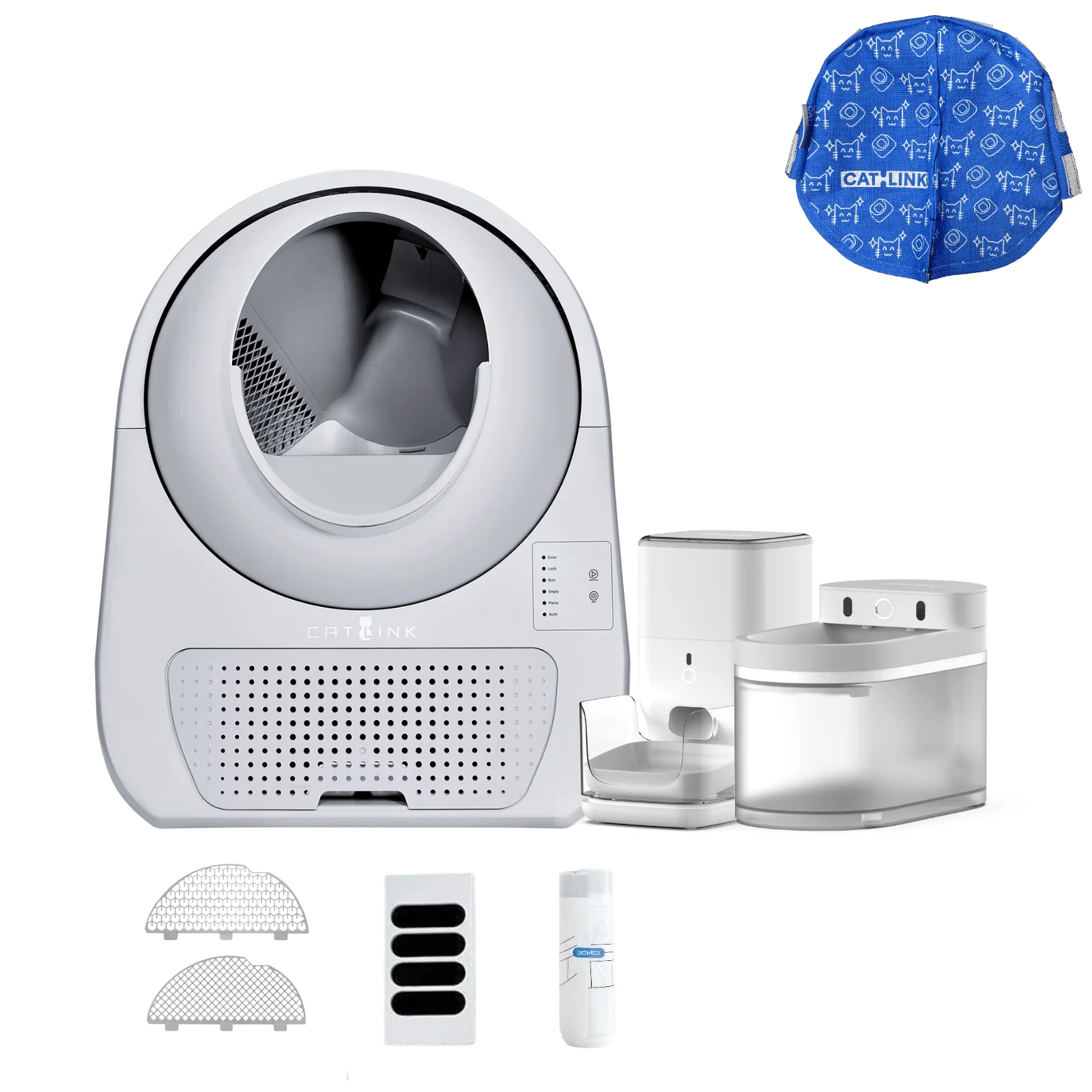 Clean & Feed Bundle - Litter Box, Feeder & Water Fountain Complete Set - Image 60
