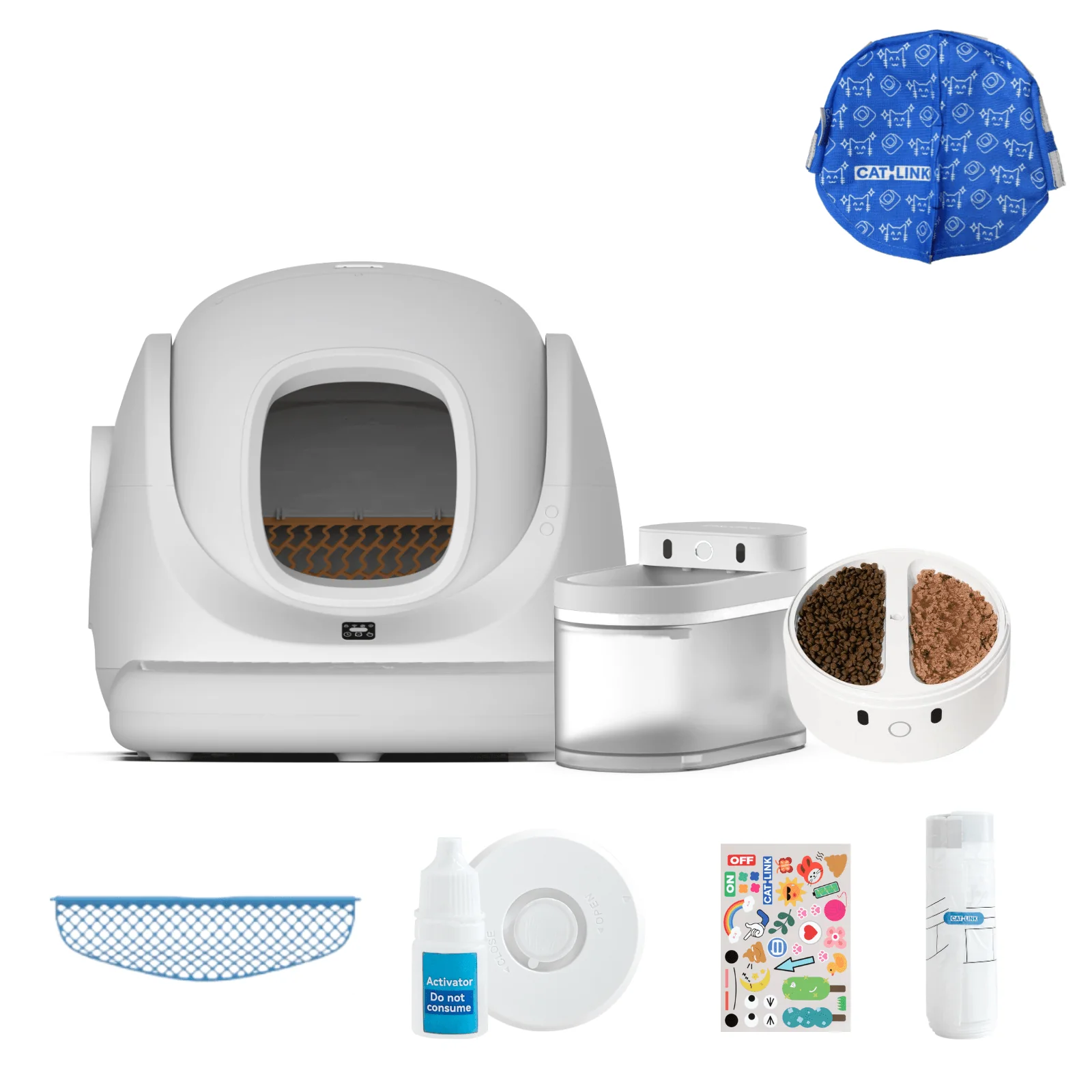 Clean & Feed Bundle - Litter Box, Feeder & Water Fountain Complete Set - Image 66