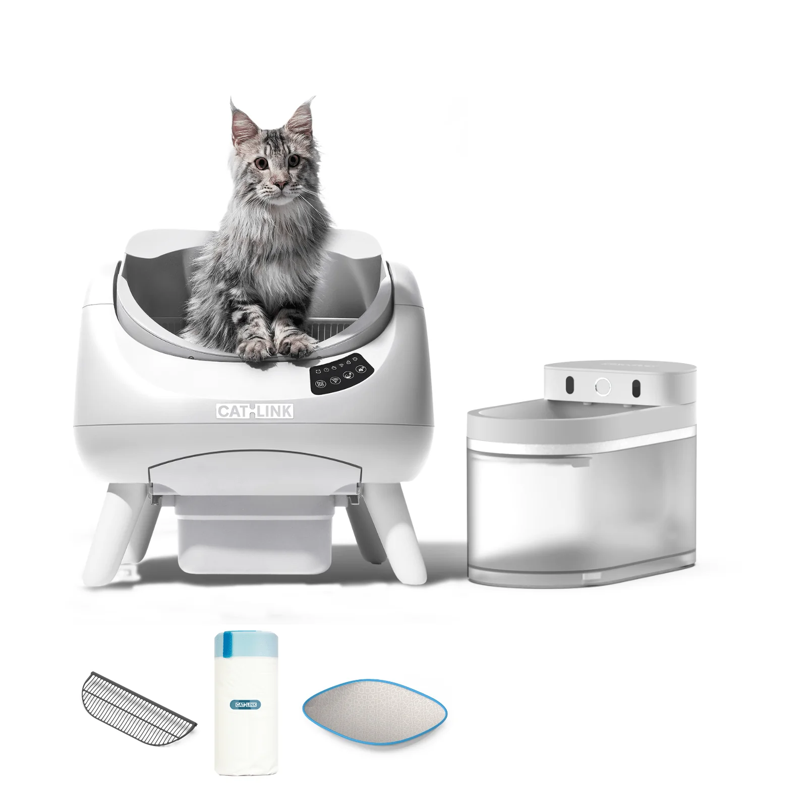 Clean & Feed Bundle - Litter Box, Feeder & Water Fountain Complete Set - Image 7