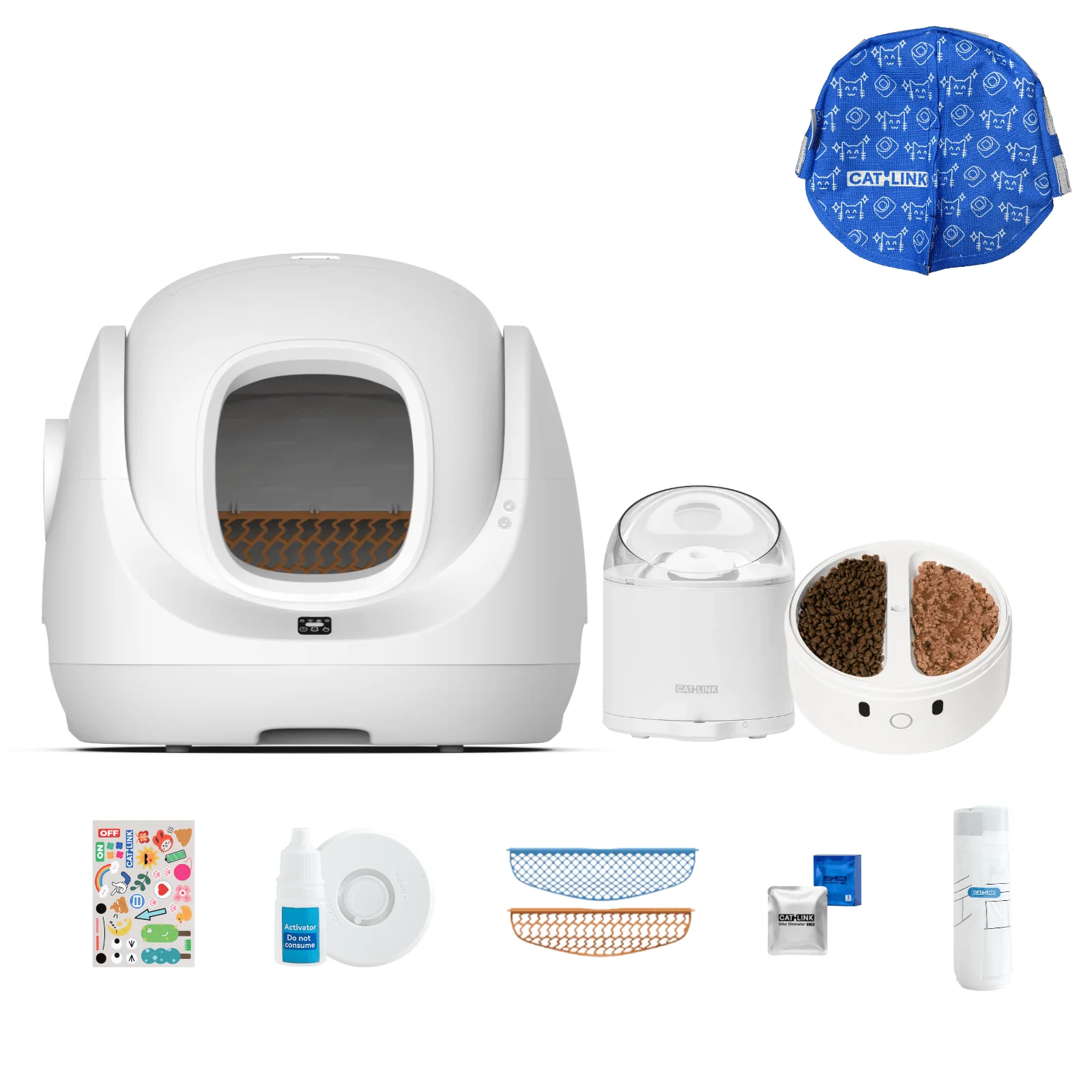 Clean & Feed Bundle - Litter Box, Feeder & Water Fountain Complete Set - Image 72