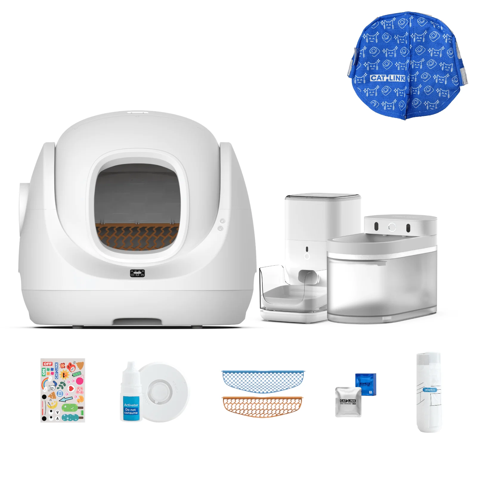 Clean & Feed Bundle - Litter Box, Feeder & Water Fountain Complete Set - Image 75