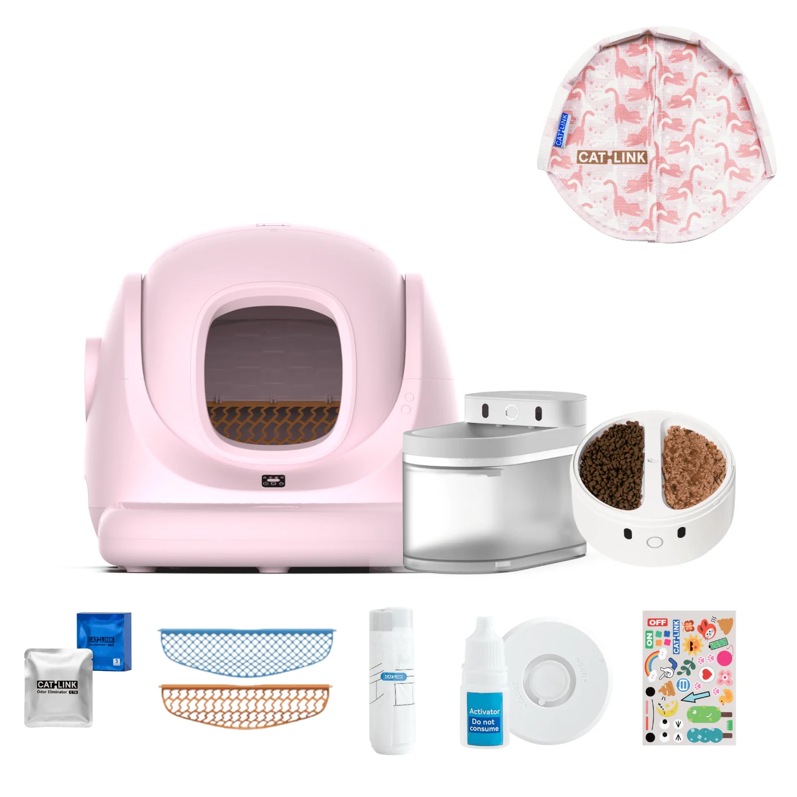 Clean & Feed Bundle - Litter Box, Feeder & Water Fountain Complete Set - Image 88