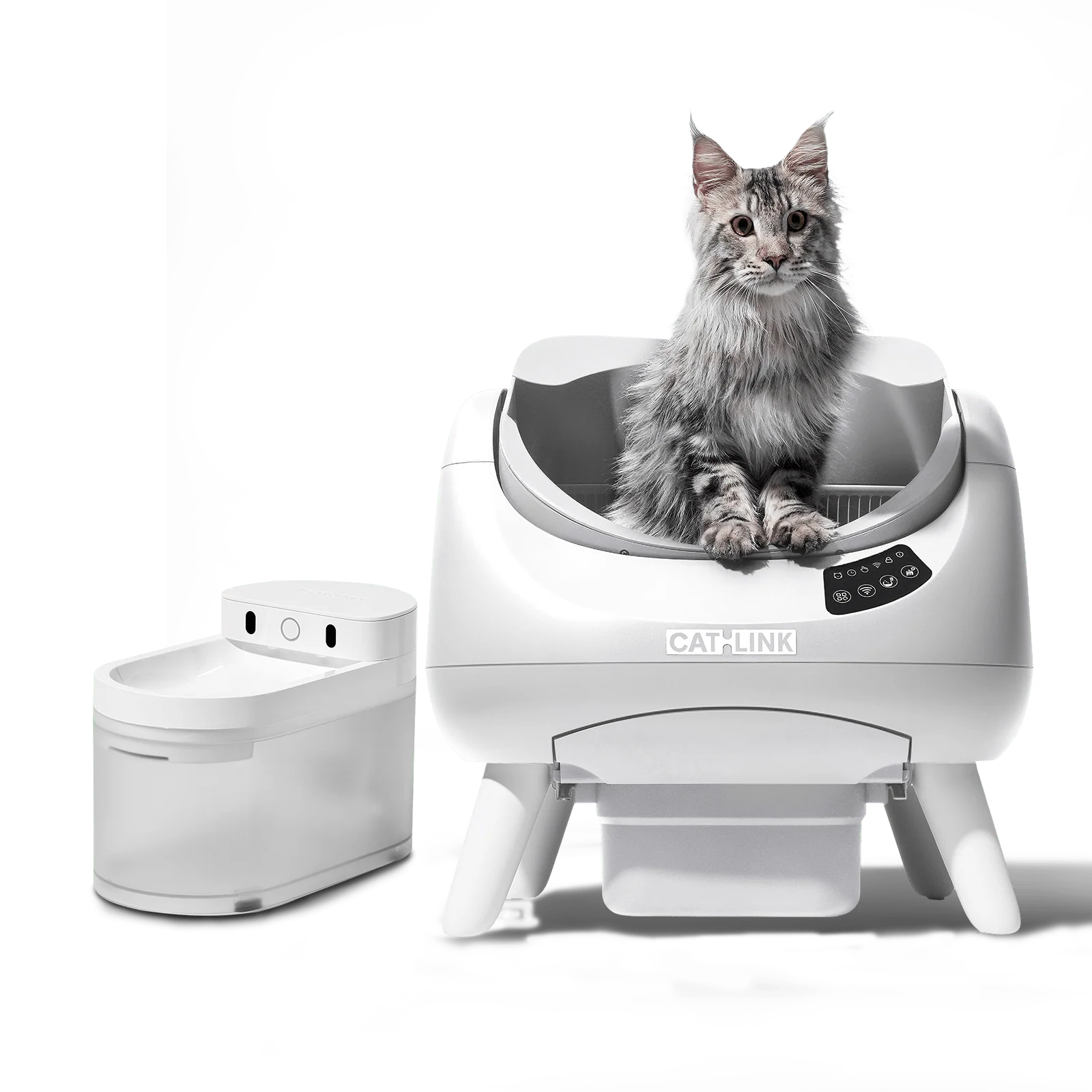 CATLINK Open-X – Self-Cleaning Litter Box + Automatic Feeder / Water Fountain (Bundle) - Image 4